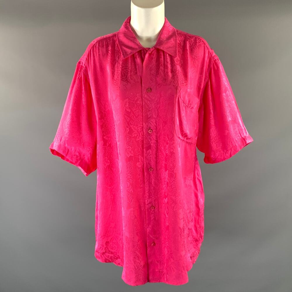 BALENCIAGA Size 34 Pink Viscose Jacquard Pajama Set
